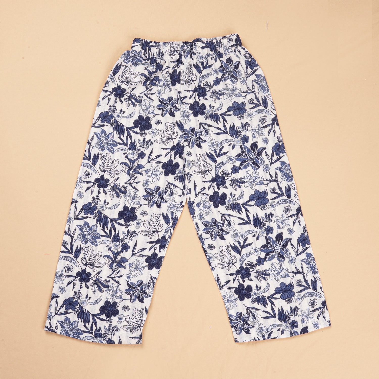 Girls Cotton Co-Ord Set – Navy Floral Casual Wear