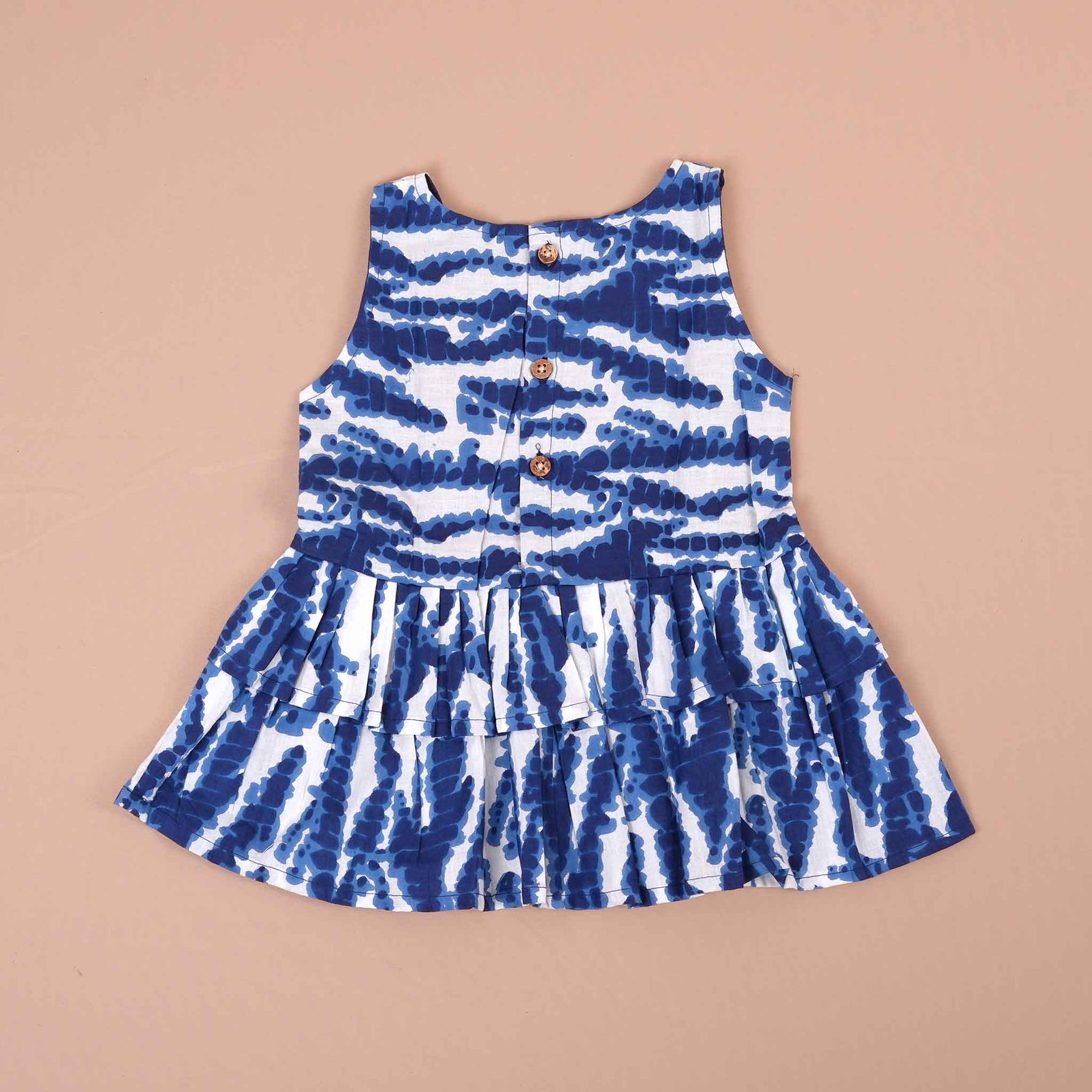 Trendy Blue Tie-Dye Cotton Girls CO-ORD SET – Stylish & Comfortable Boon Babies