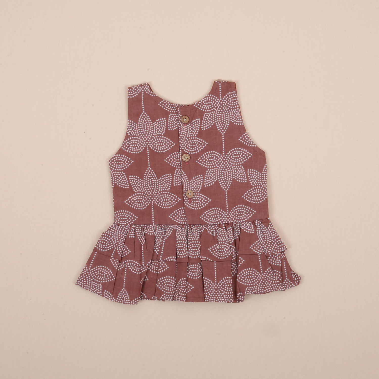 Chic Dotted Floral Girls Co-ord Set in Silk – Top & Pant