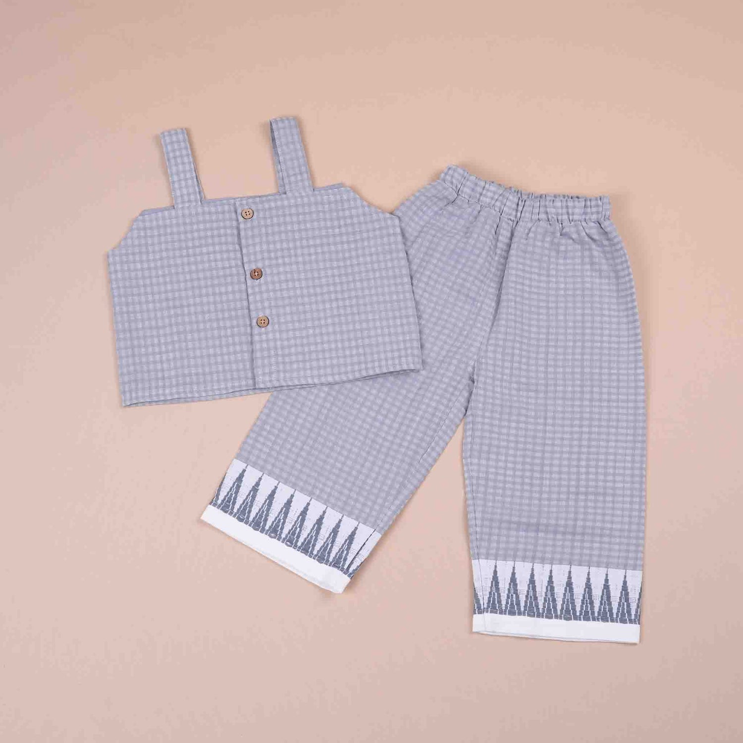Stylish Grey Sleeveless Girls' CO-ORD Set – Cotton Comfort Boon Babies