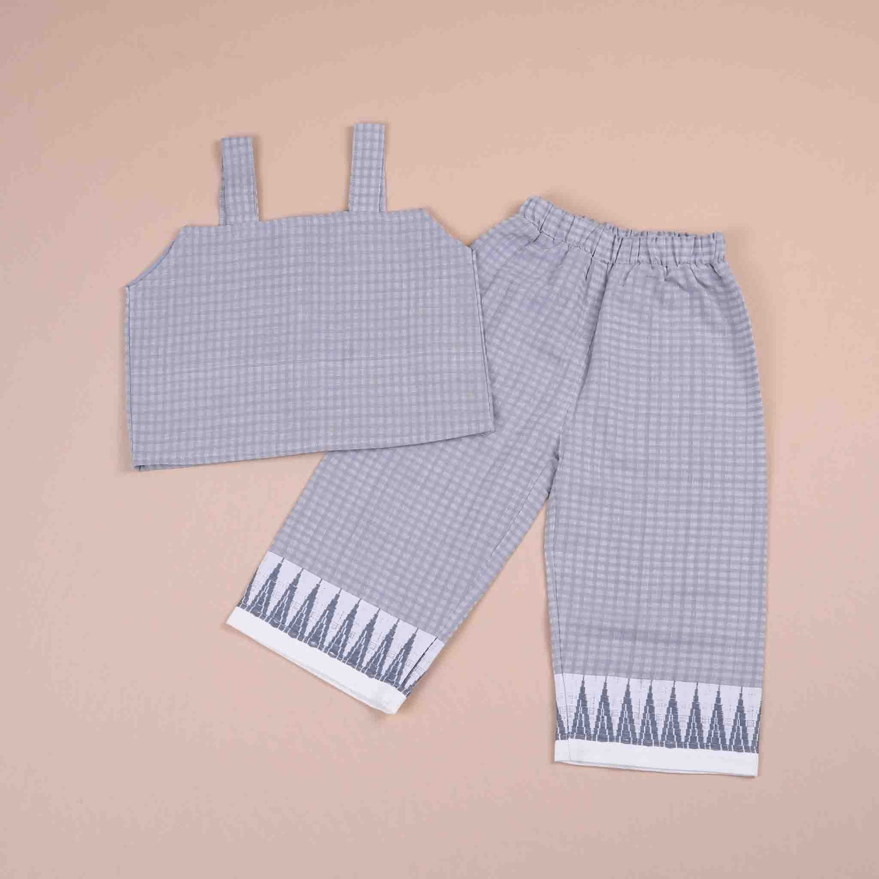 Stylish Grey Sleeveless Girls' CO-ORD Set – Cotton Comfort Boon Babies