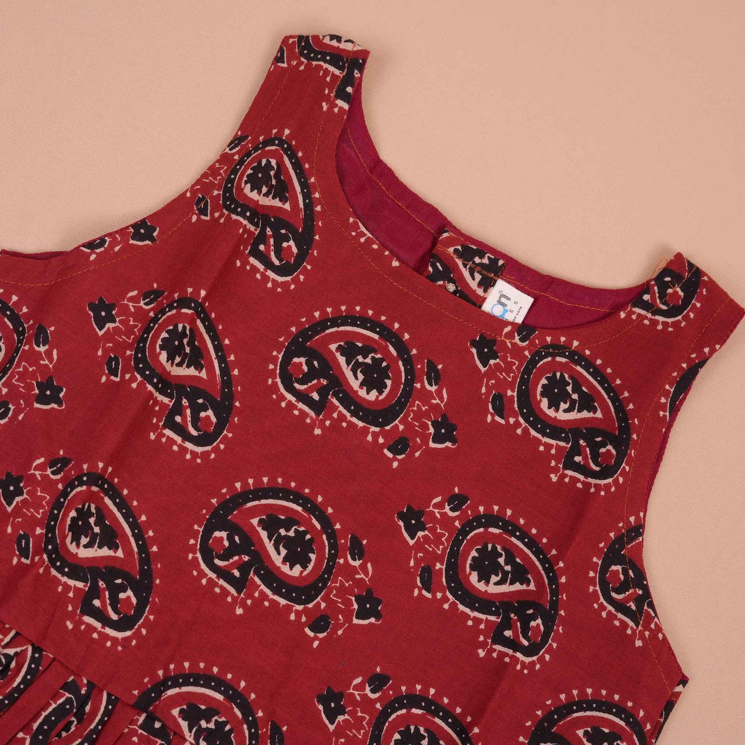 Elegant Maroon Paisley Cotton Girls CO-ORD SET – Trendy & Comfortable Boon Babies