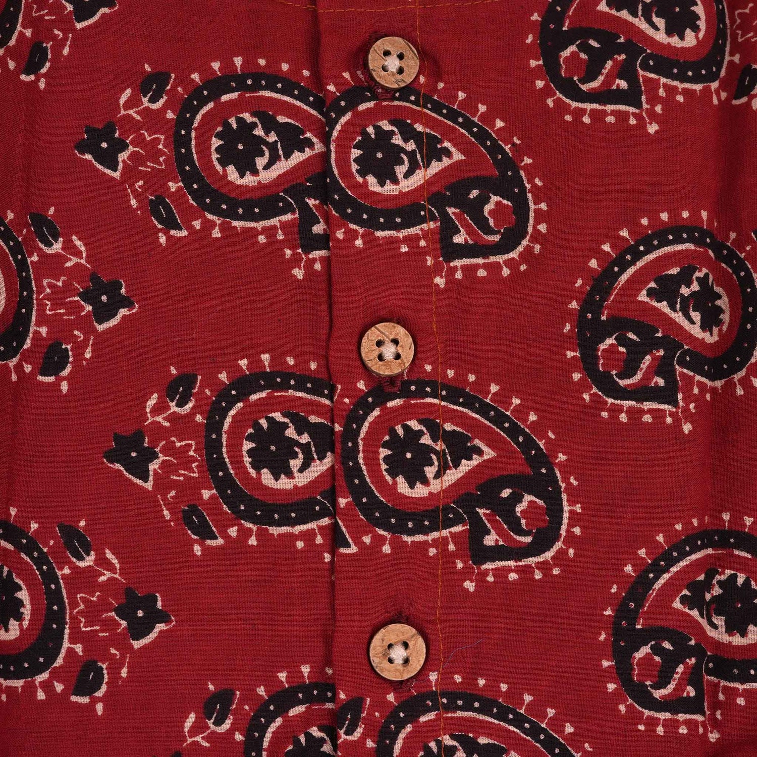 Elegant Maroon Paisley Cotton Girls CO-ORD SET – Trendy & Comfortable Boon Babies