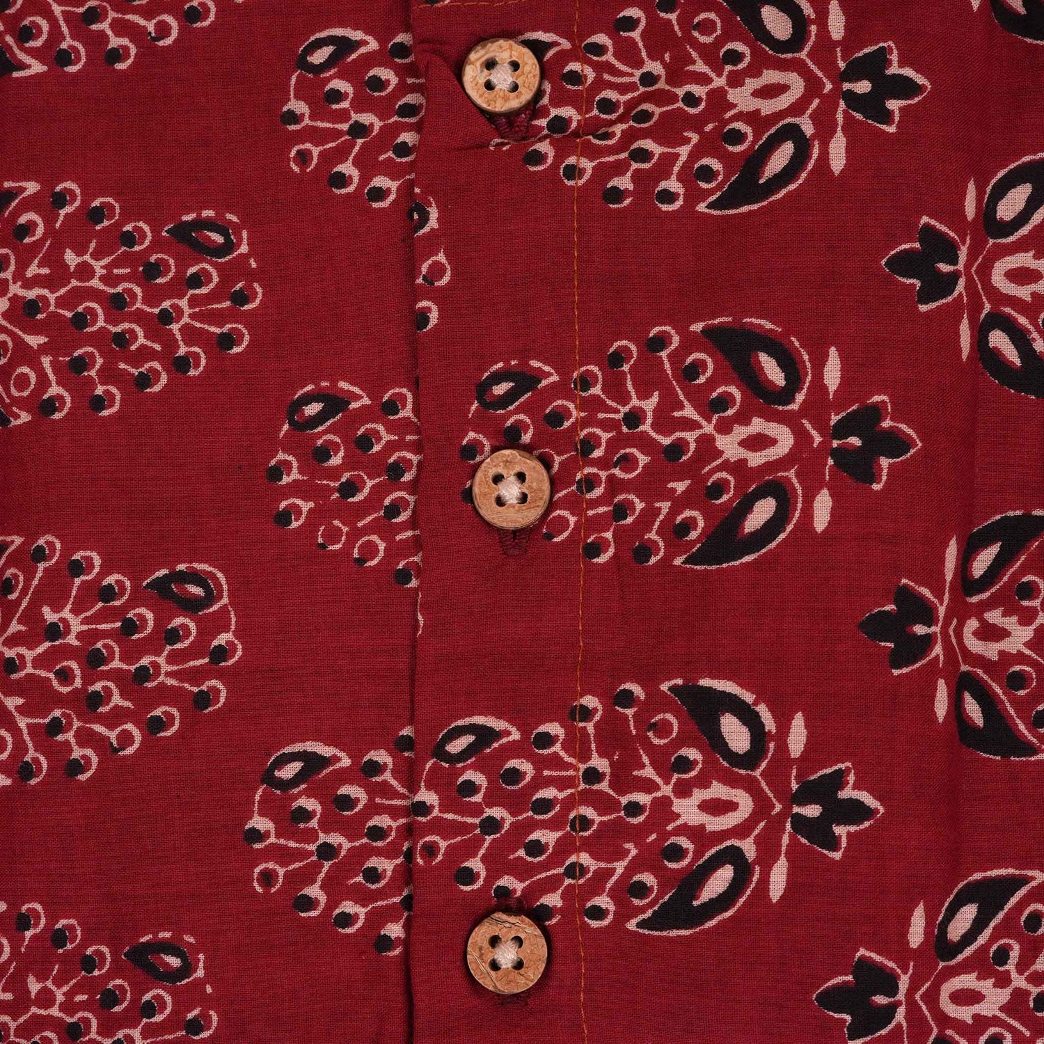 Stylish Maroon Paisley Cotton Girls CO-ORD SET – Playful & Elegant Boon Babies