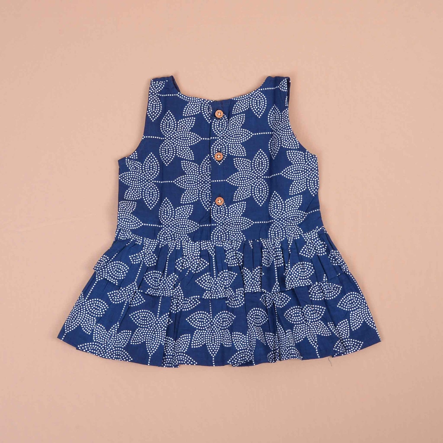 Trendy Navy Blue Star Print Cotton Girls CO-ORD SET – Soft & Stylish Boon Babies