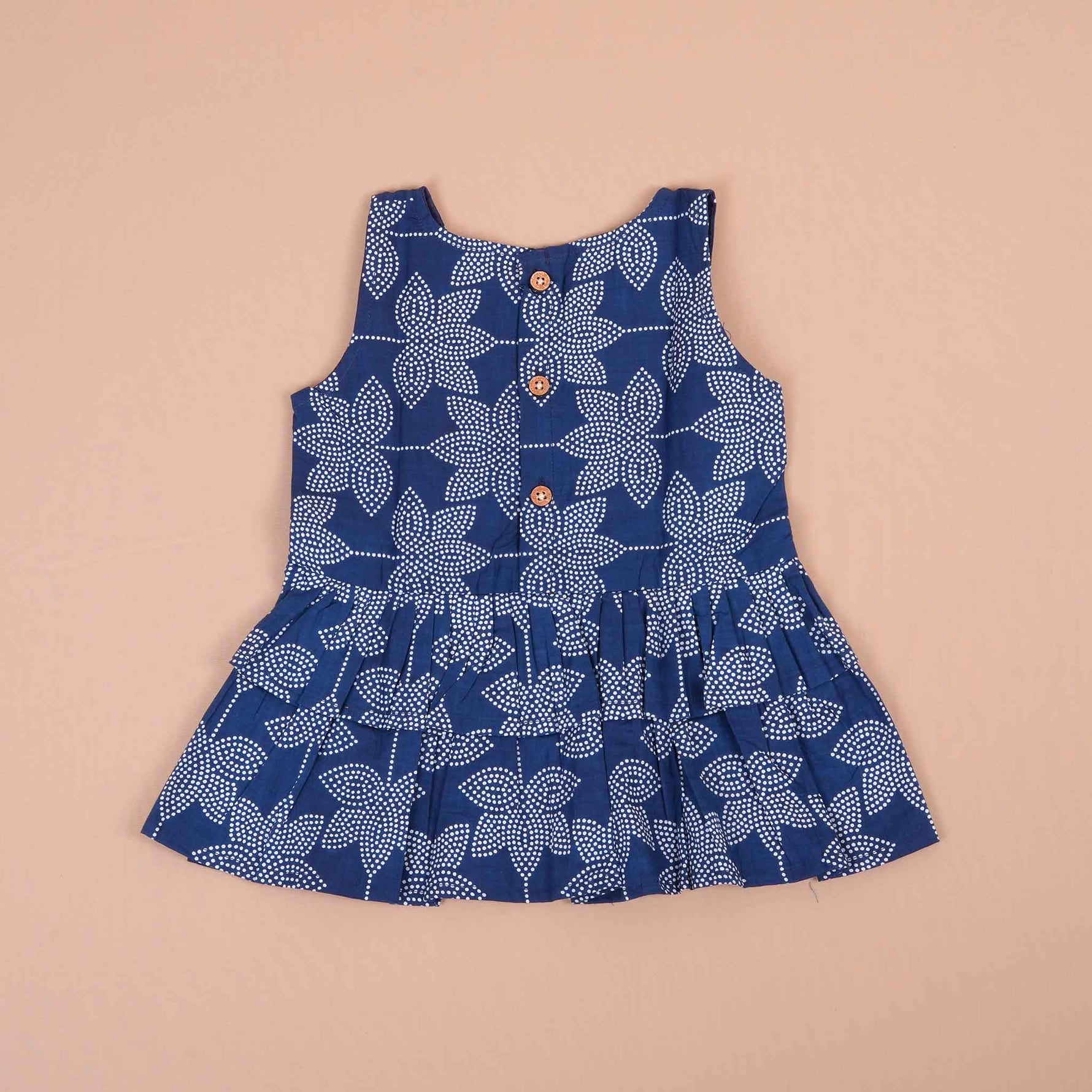 Trendy Navy Blue Star Print Cotton Girls CO-ORD SET – Soft & Stylish Boon Babies