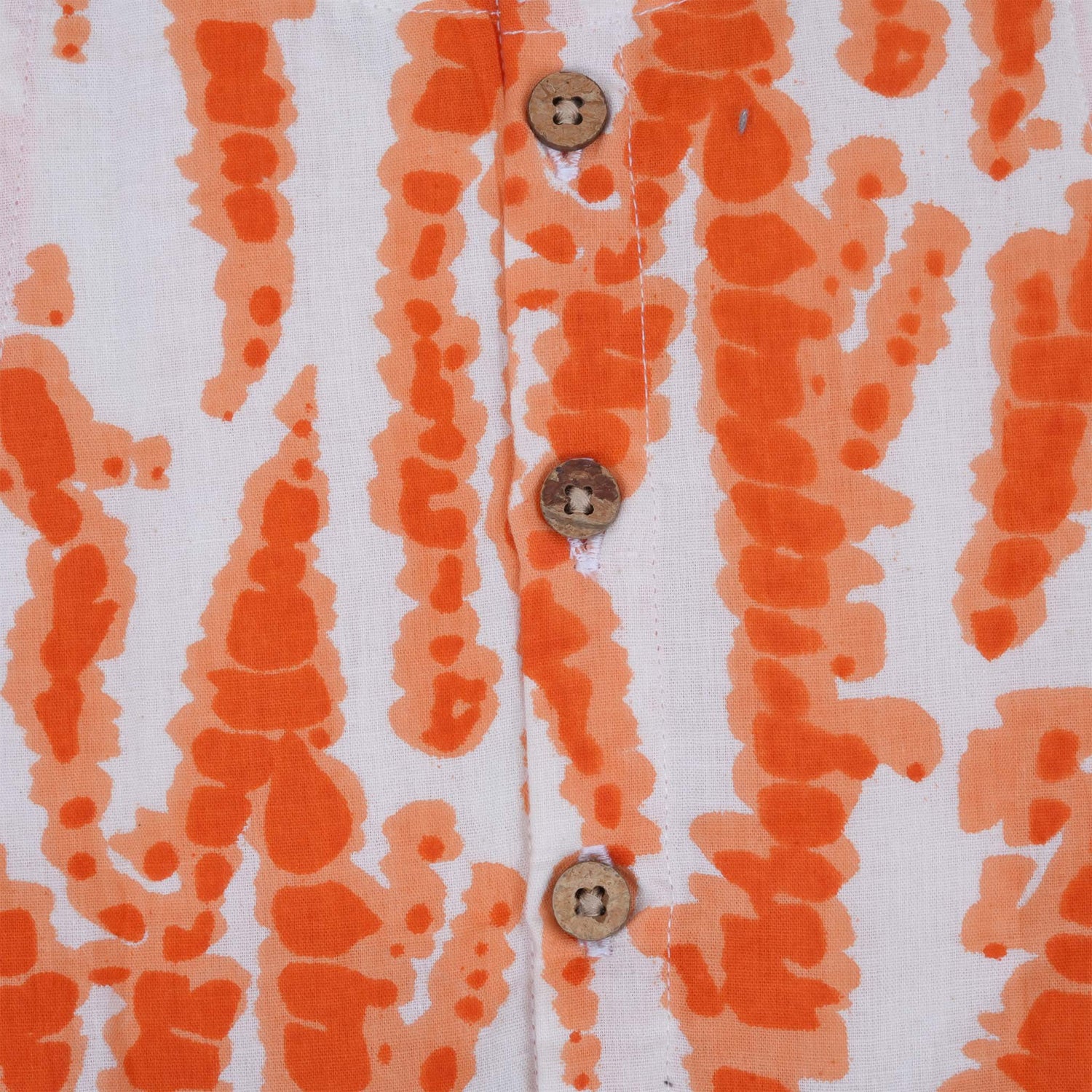 Vibrant Orange Tie-Dye Girls Co-ord Set with Pant – Festive Silk Style