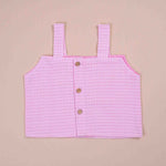 Adorable Pink Sleeveless Girls' CO-ORD Set – Cotton Outfit Boon Babies