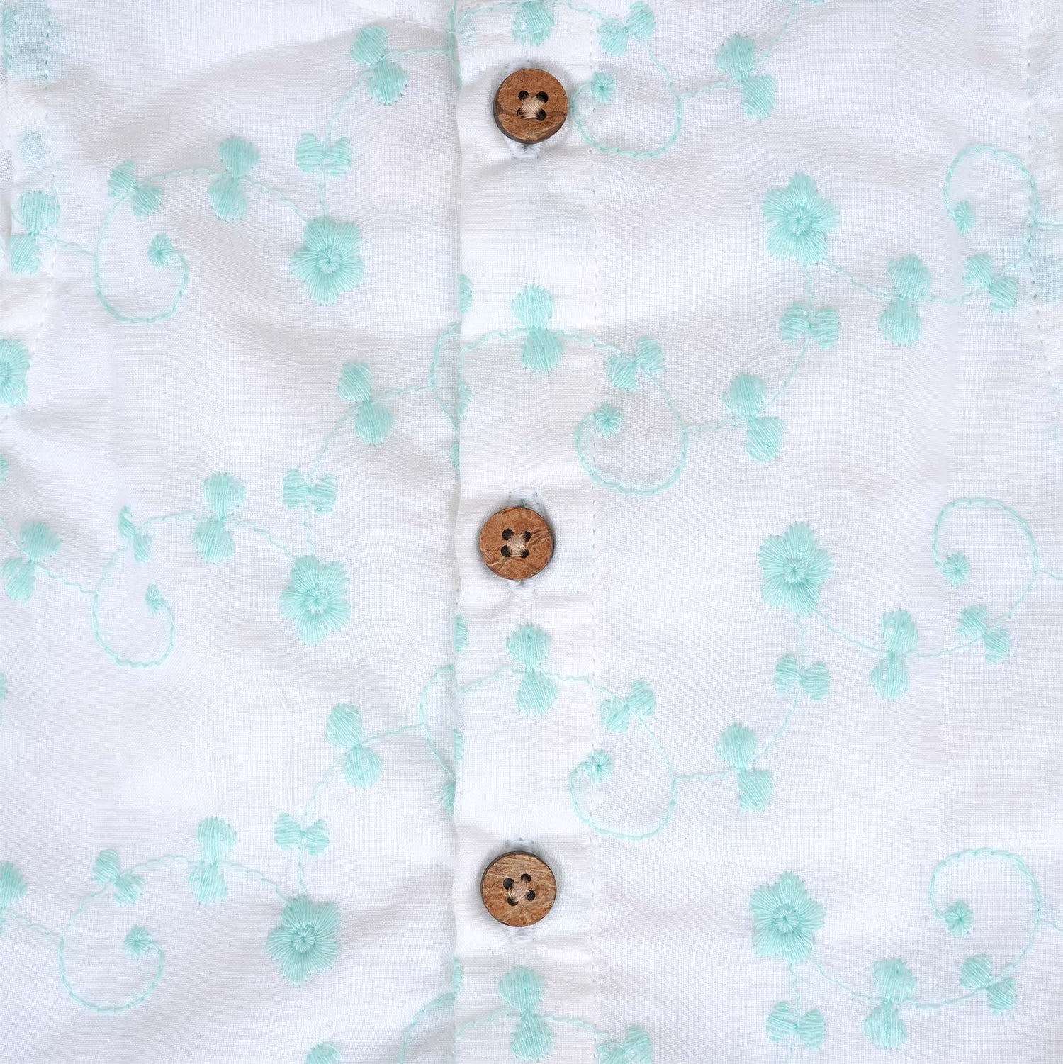 Elegant White Floral Co-ord Set for Girls