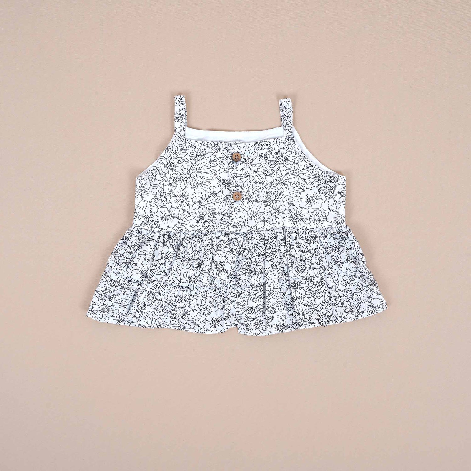 Girls Cotton Co-Ord Set - Botanical Print