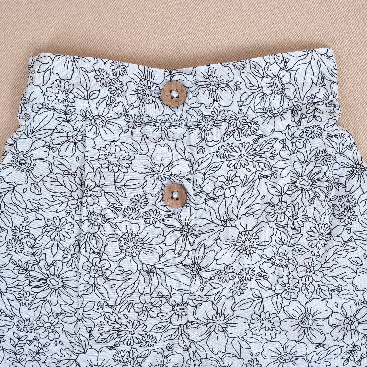 Girls Cotton Co-Ord Set - Botanical Print