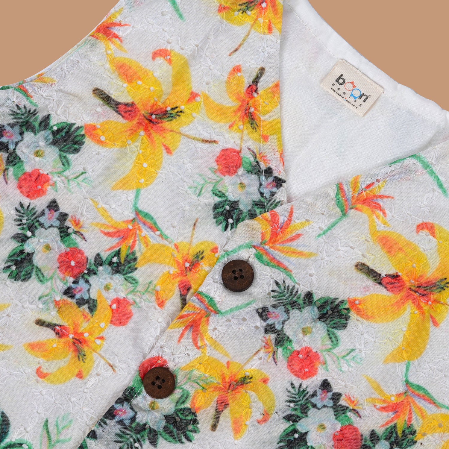 Tropical Bliss Yellow Floral Hakkoba Girls Co-Ord Set – Breezy & Stylish Boon Babies