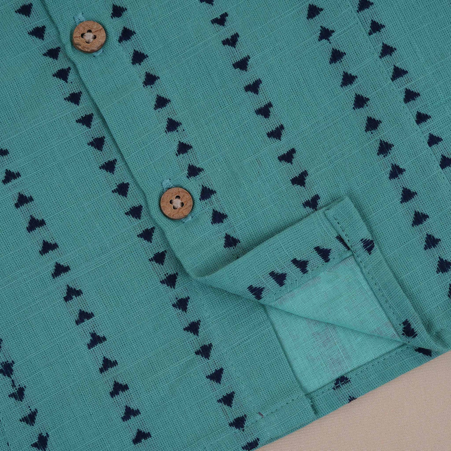 Trendy Blue Chevron Cotton Girls Co-Ord Set - Stylish & Comfortable