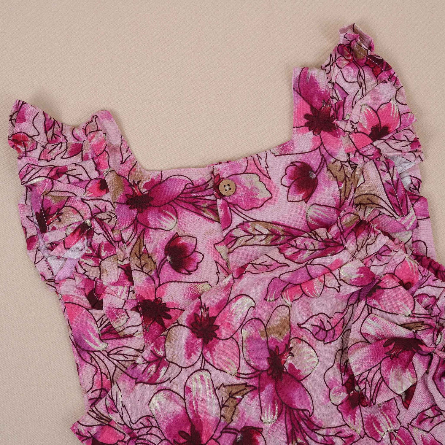 Floral Bliss Girls Co-Ord Set - Pink (Shorts)