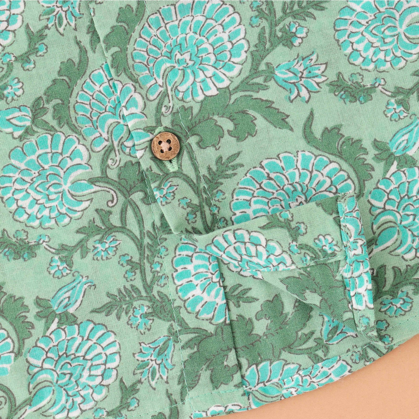 Green Gardenia: Floral Printed Co-Ordinated Set for Girls Boon Babies