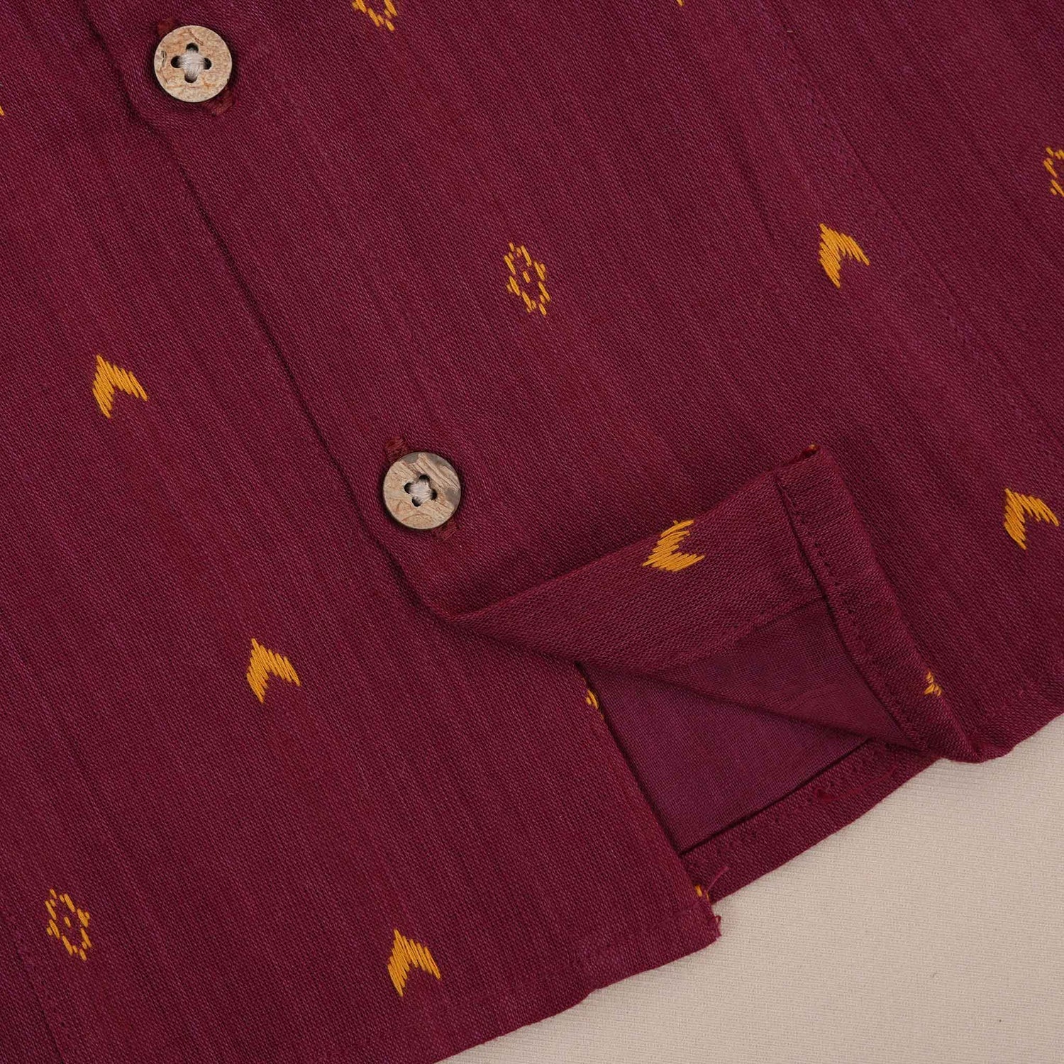 Ethnic Maroon Girls Co-Ord Set - Chic & Comfortable Summer Wear