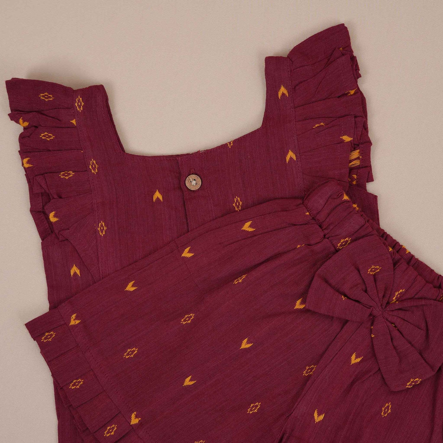 Ethnic Maroon Girls Co-Ord Set - Chic & Comfortable Summer Wear