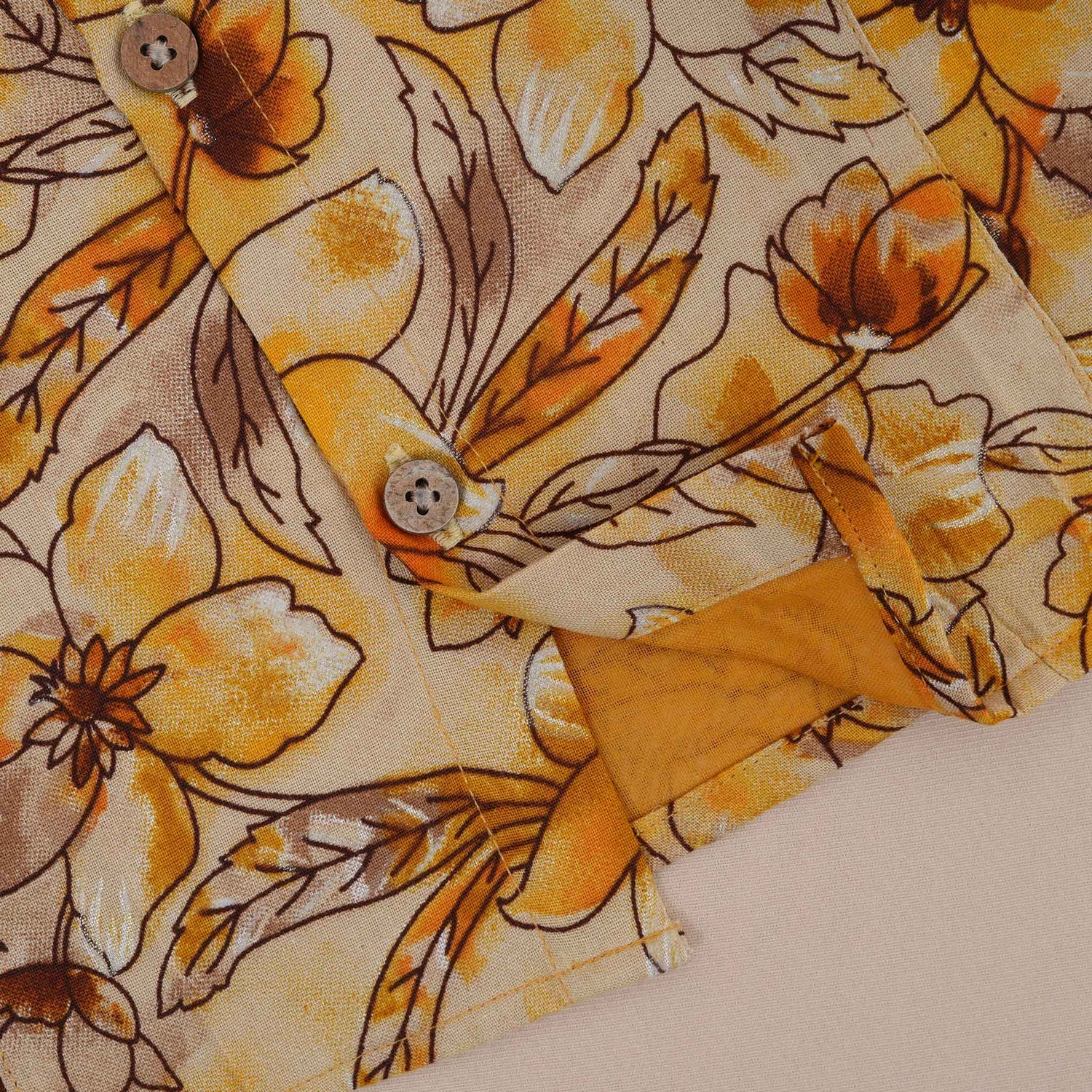 Floral Sunshine Girls Co-Ord Set - Yellow (Shorts)