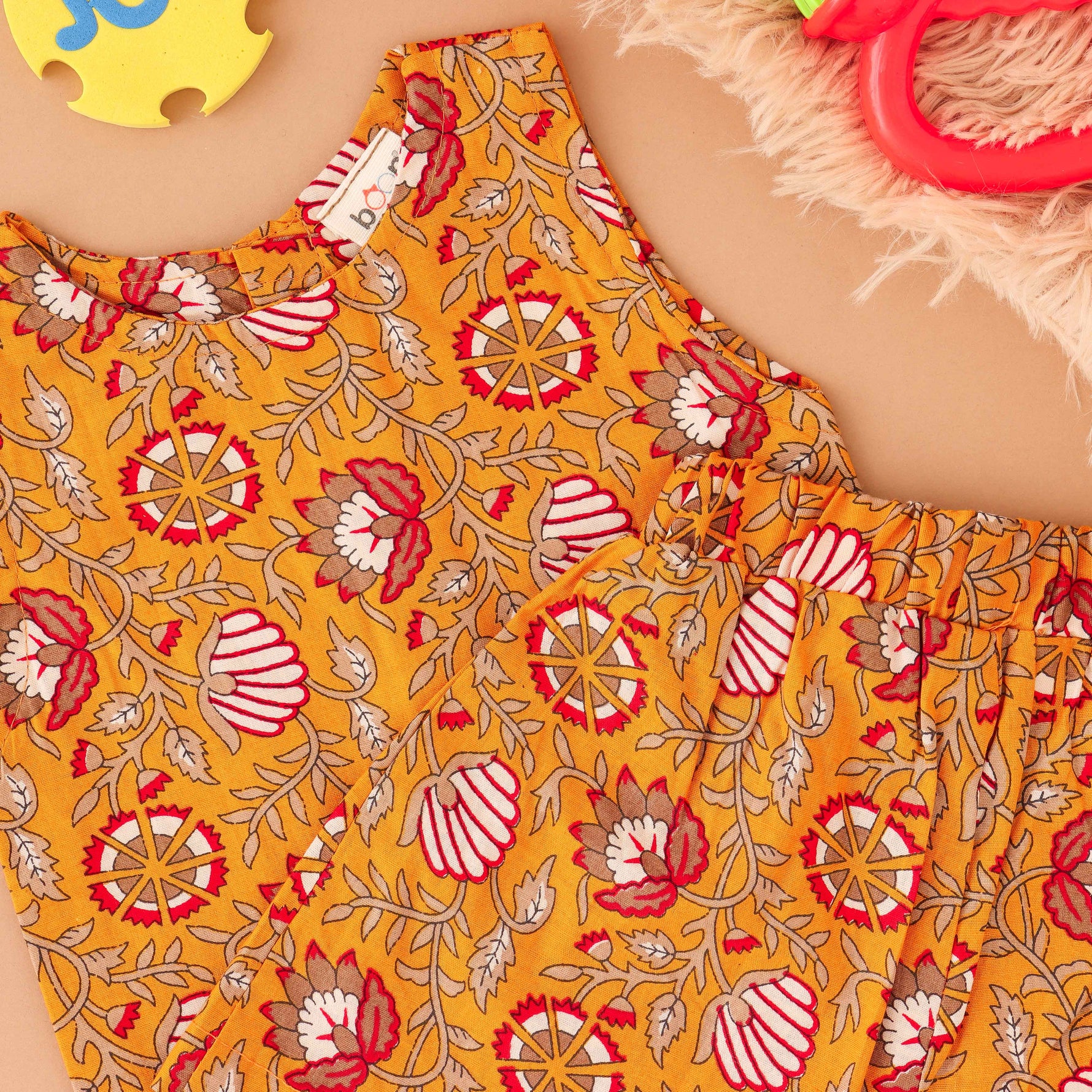 Petal Pops: Vibrant Blossom Print Top with Matching Shorts Boon Babies