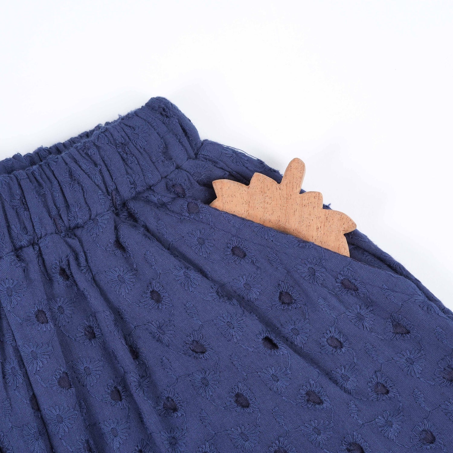 Navy Blue Hakoba Cotton Girls Co-ord Set – Classy & Comfy
