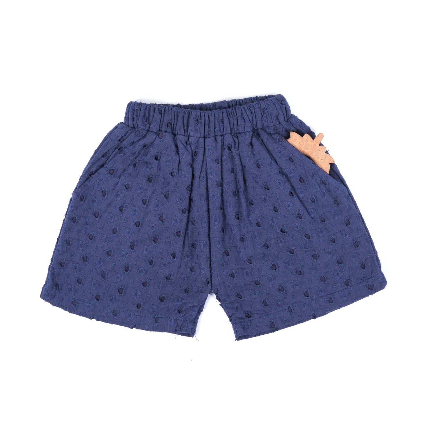 Navy Blue Hakoba Cotton Girls Co-ord Set – Classy & Comfy