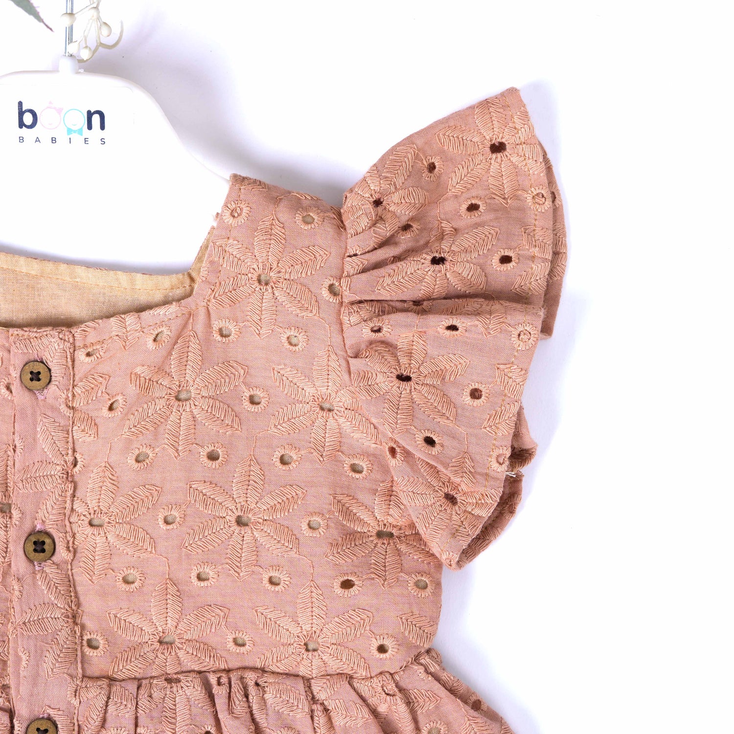 Peach Hakoba Cotton Girls Co-ord Set  Sweet & Subtle