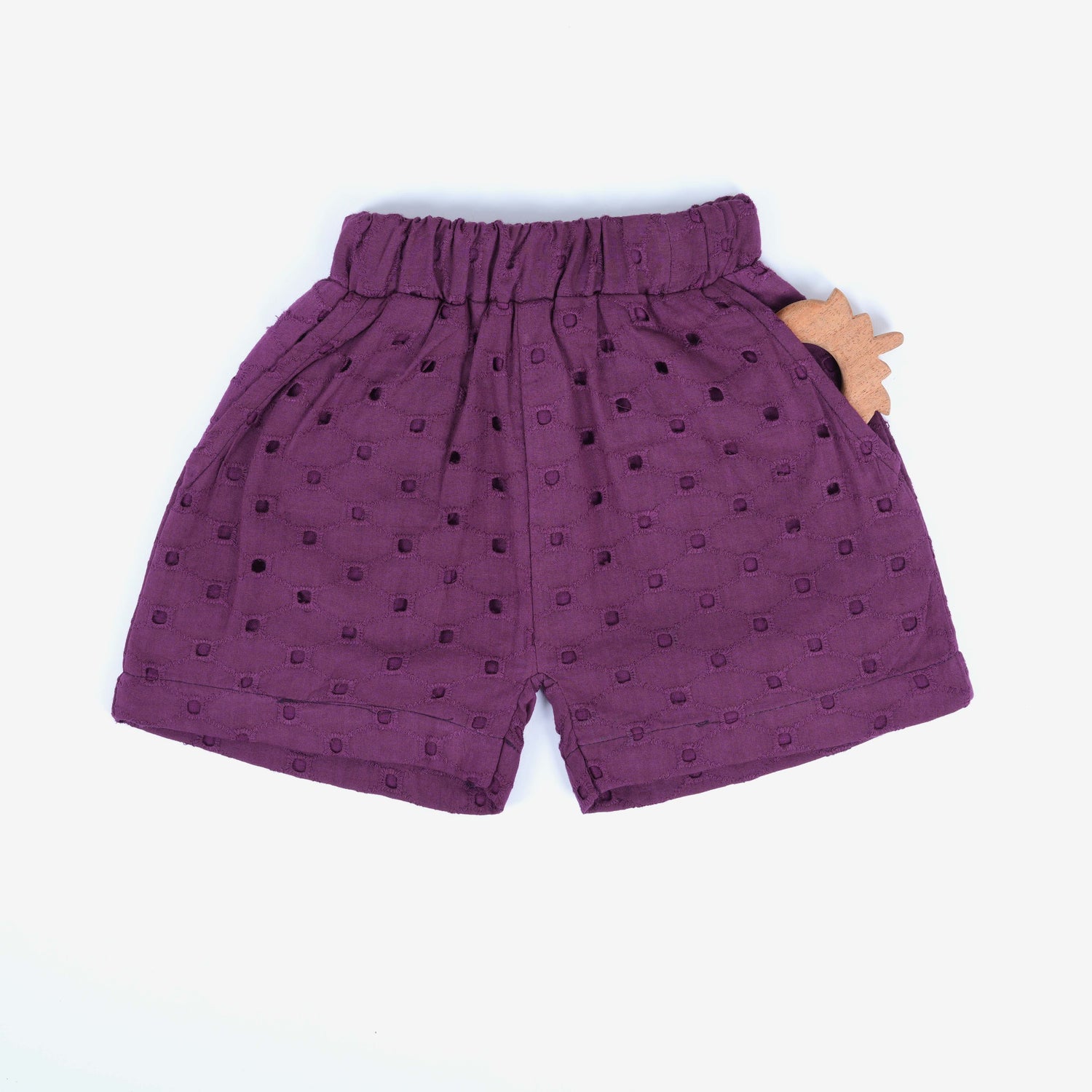 Purple Hakoba Cotton Girls Co-ord Set  Regal & Playful