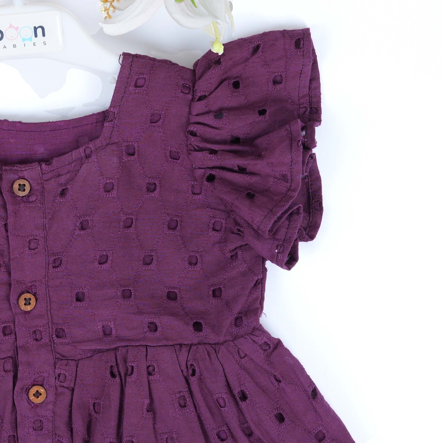 Purple Hakoba Cotton Girls Co-ord Set  Regal & Playful