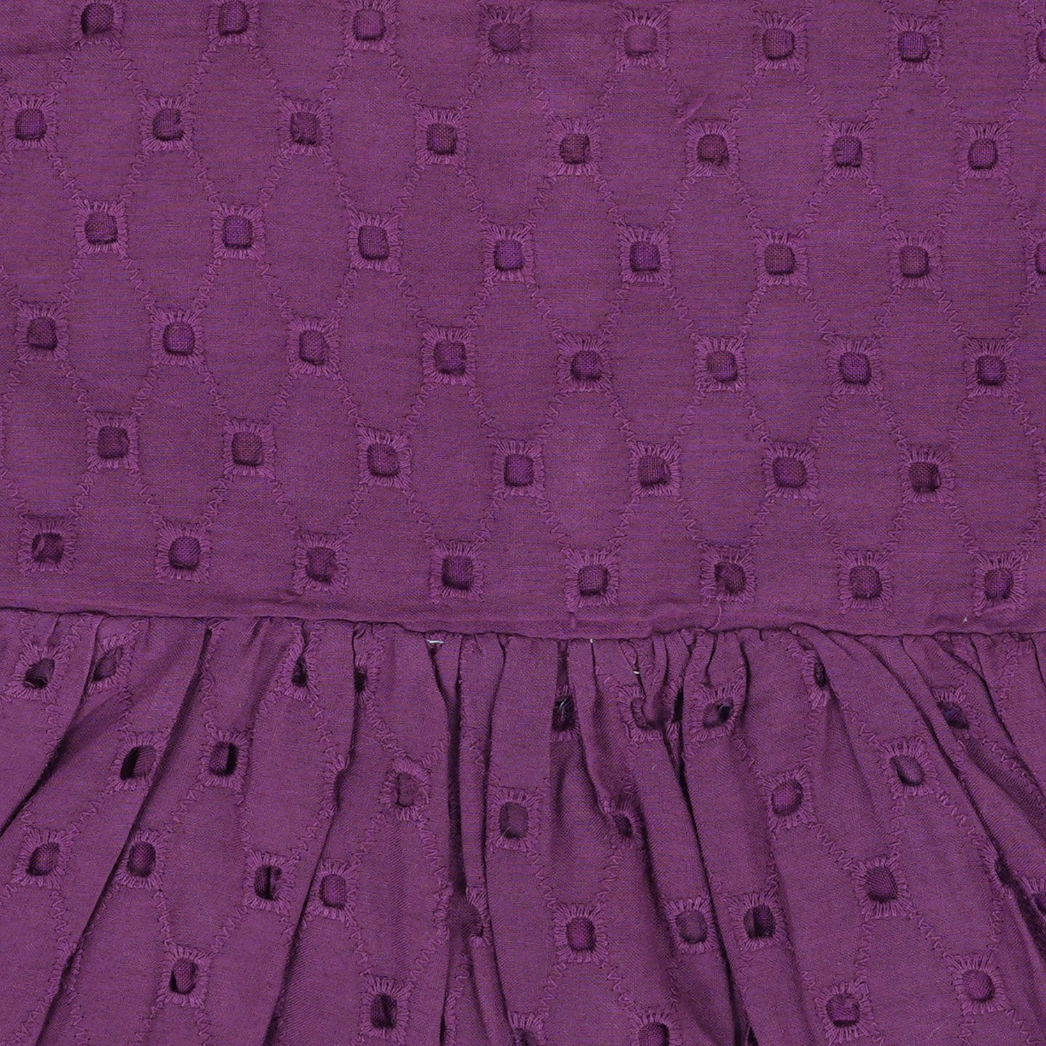 Purple Hakoba Cotton Girls Co-ord Set  Regal & Playful