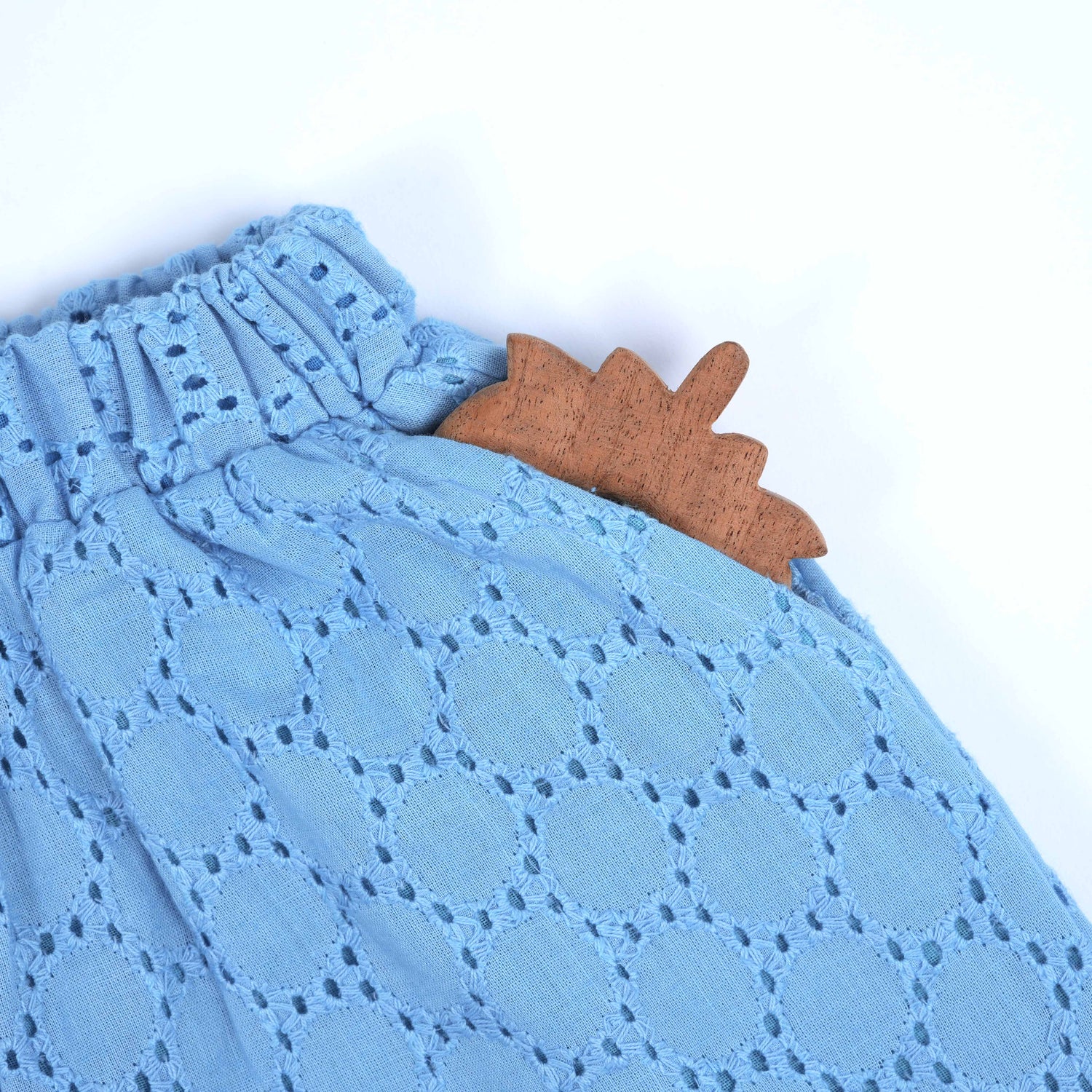 Sky Blue Hakoba Cotton Girls Co-ord Set  Cool, Cute & Comfy