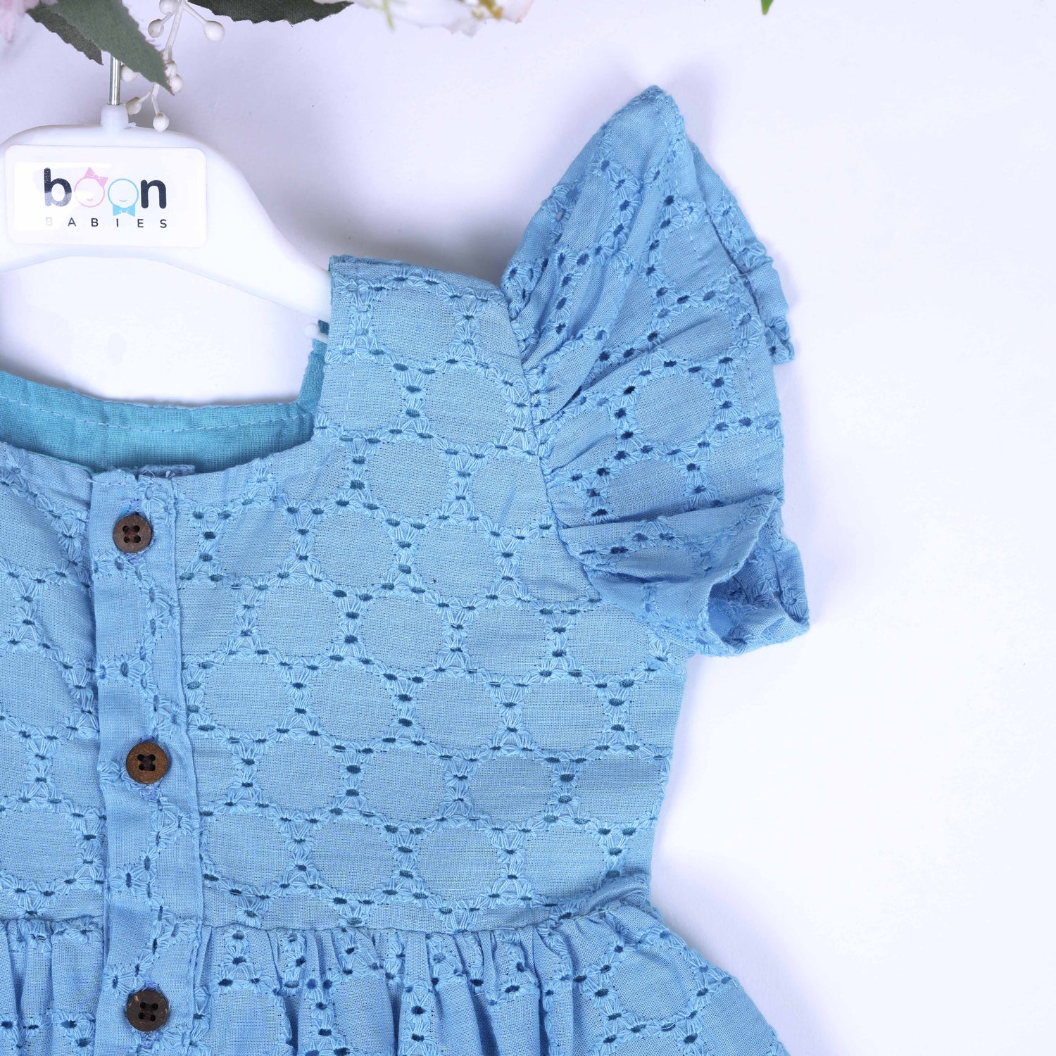 Sky Blue Hakoba Cotton Girls Co-ord Set  Cool, Cute & Comfy