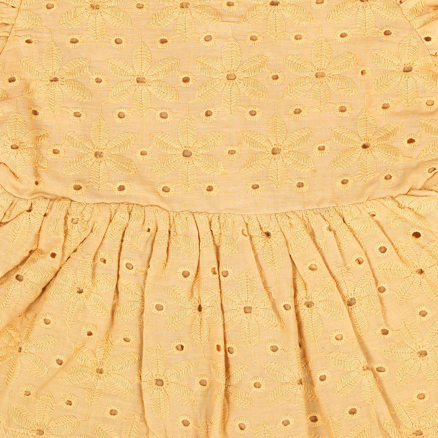 Yellow Hakoba Cotton Girls Co-ord Set – Breezy & Bright