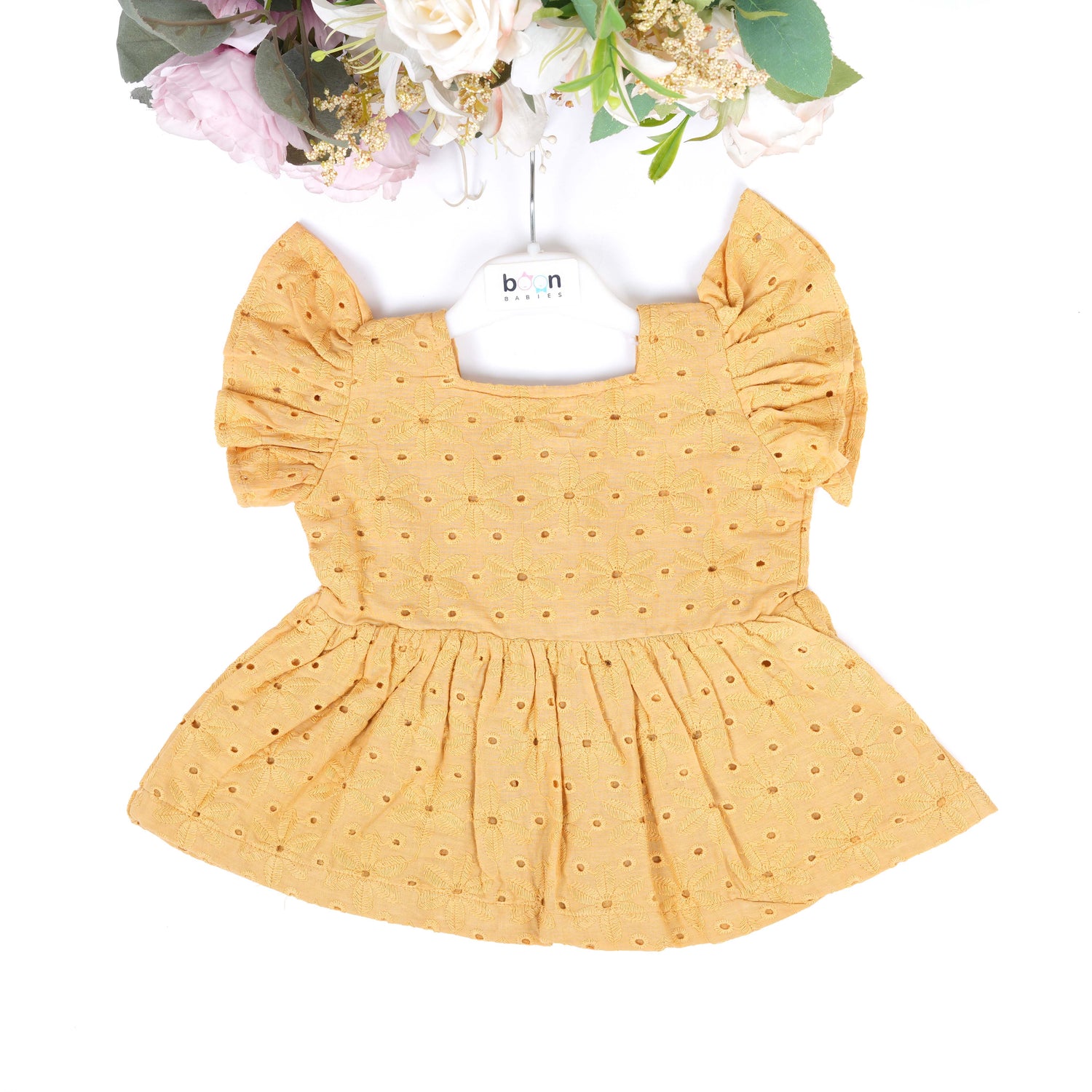 Yellow Hakoba Cotton Girls Co-ord Set – Breezy & Bright