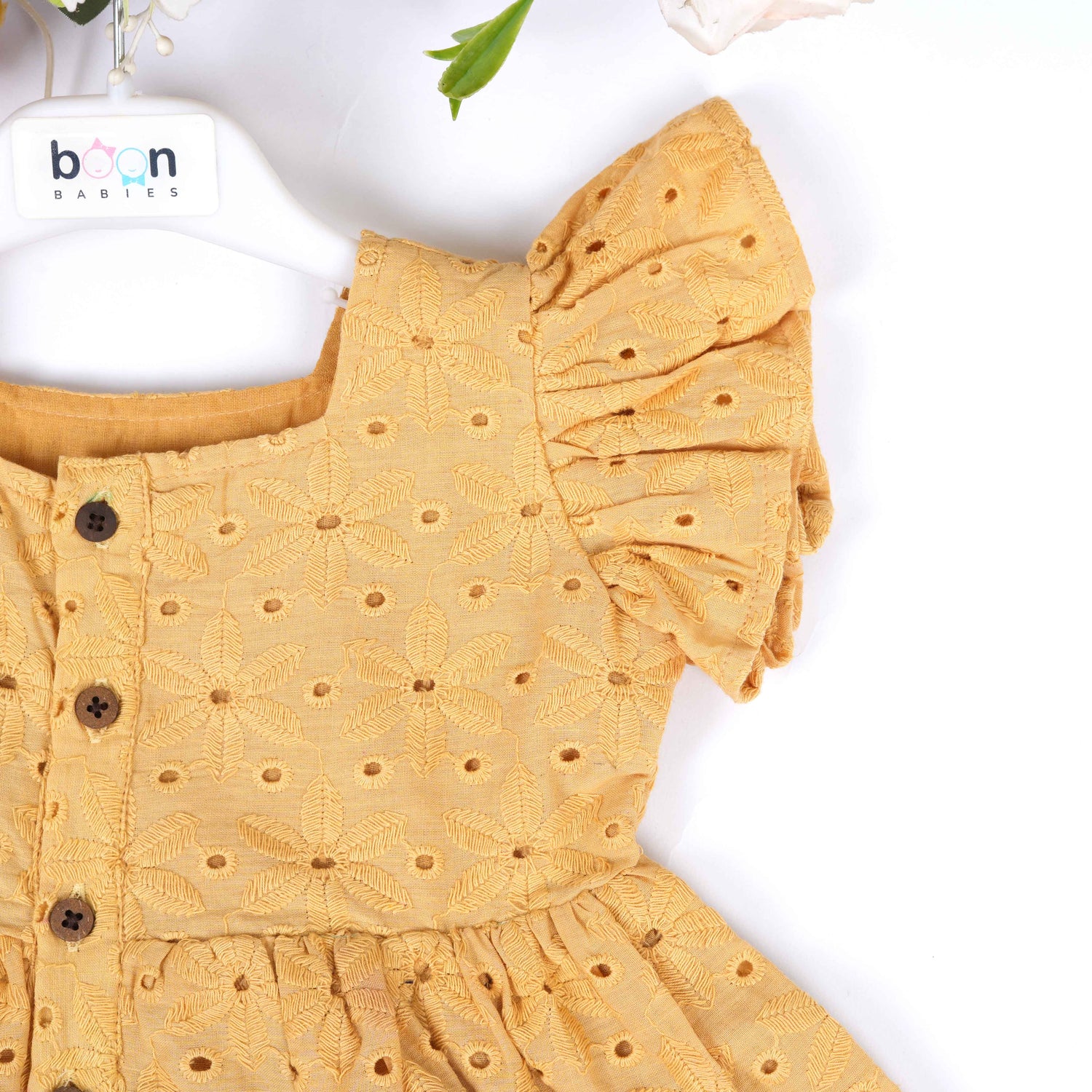 Yellow Hakoba Cotton Girls Co-ord Set – Breezy & Bright