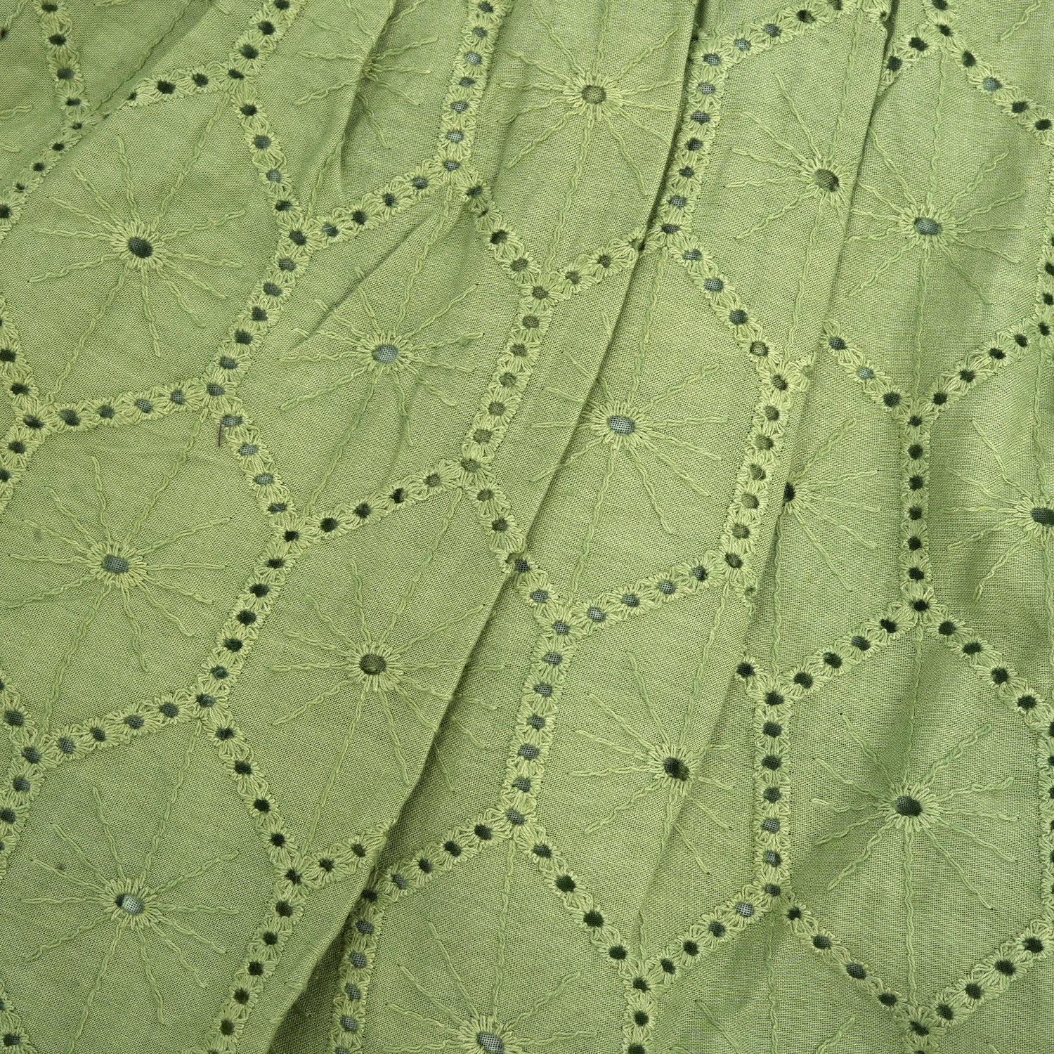 Stylish Green Hakoba Frock with Bow Detail for Girls