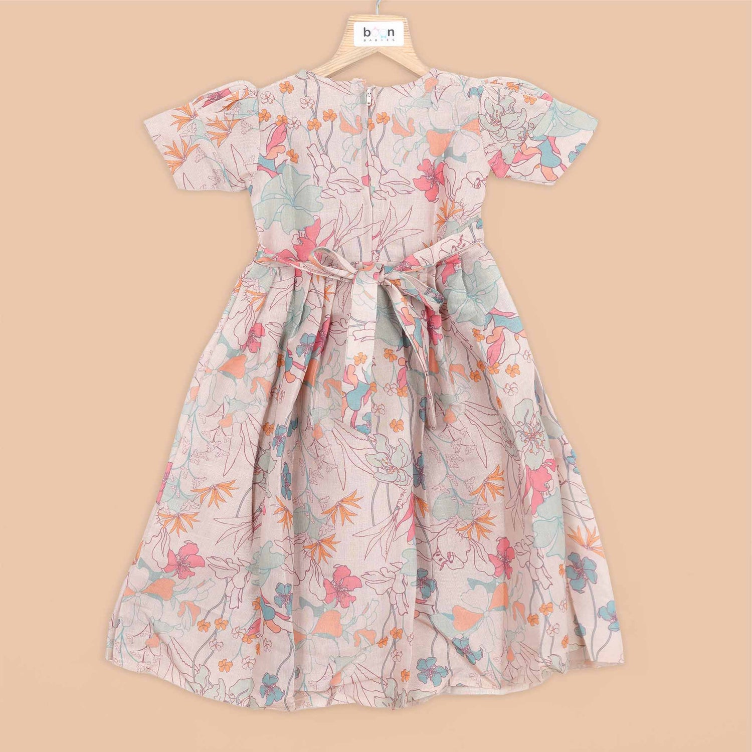 Floral Fantasy Tissue Cotton Maxi Frock for Girls