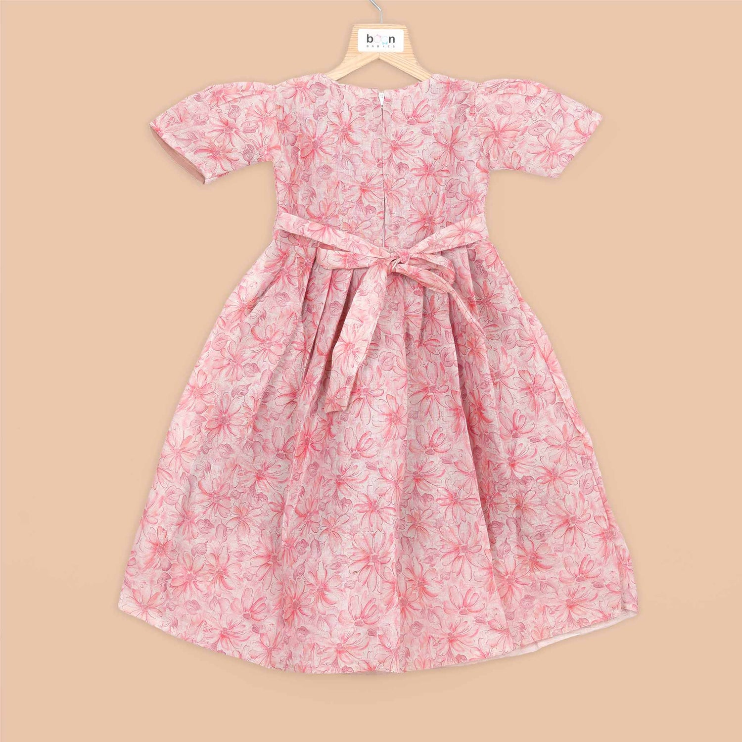 Blush Blossom Tissue Cotton Maxi Frock for Girls