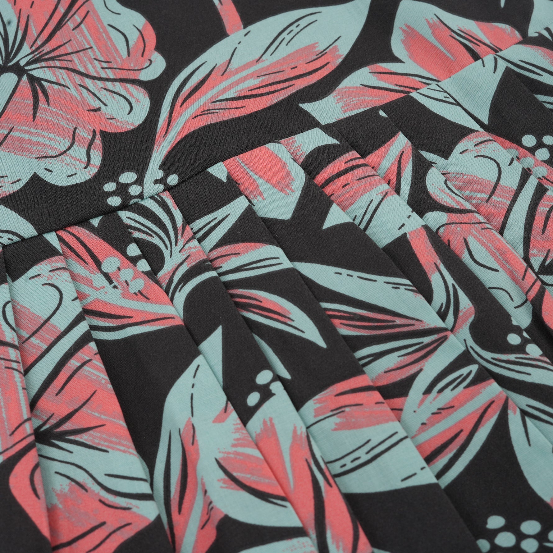 Stylish black cotton frock with floral prints and cap sleeves – comfy wear for girls aged 6M to 5Y.