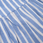 Cool blue & white striped cotton frock with cap sleeves for 6M–5Y girls. Lightweight, breathable, and perfect for sunny days!