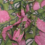 Soft cotton frock with cap sleeves and floral block print. Perfect comfort and style for girls aged 6M–5Y.
