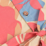 Girls multicolor leaf print cotton frock with capsleeves from Boon Babies, breezy and beautiful for little girls.