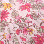 Bright floral cotton frock with cap sleeves for girls aged 6M to 5Y. Light, breathable & picture-perfect!
