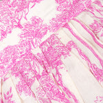 Pink wildlife print cotton frock with flutter sleeves for girls aged 6 months to 5 years. Breathable, soft and playful design from Boon Babies.
