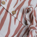 Pink zebra print cotton frock with cap sleeves for girls aged 6 months to 5 years – Boon Babies babywear from Coimbatore.
