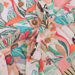 Bright floral cotton frock with cap sleeves for girls aged 6M to 5Y. Made for play, twirls & tropical fun!
