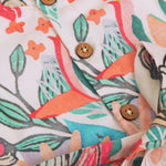 Bright floral cotton frock with cap sleeves for girls aged 6M to 5Y. Made for play, twirls & tropical fun!
