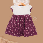 Graceful Kids Burgundy Frock with Floral Print