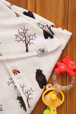 Delightful Muslin Baby Blanket with Cute Prints - Ultimate Comfort Boon Babies