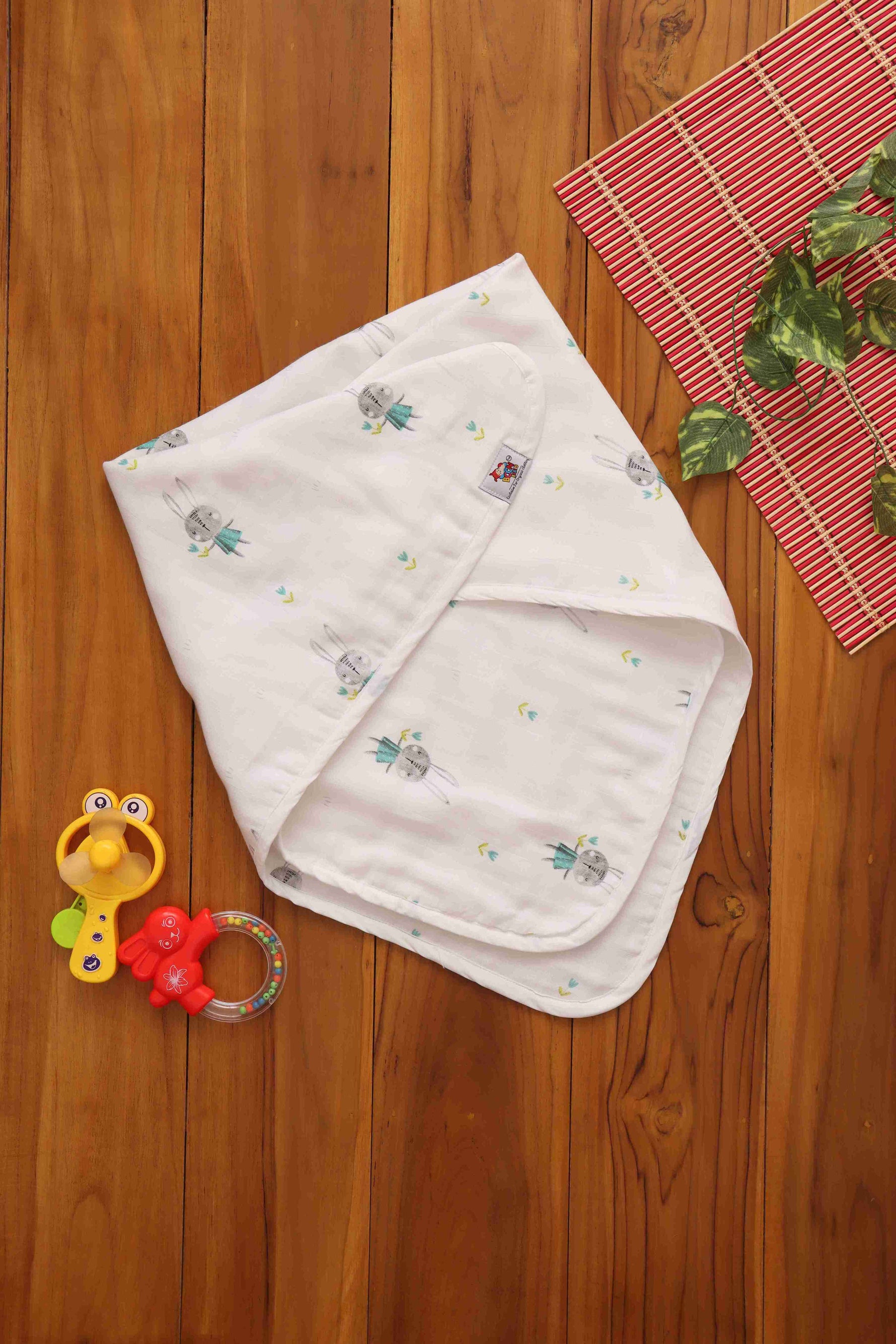 Delightful Muslin Baby Blanket with Cute Prints - Ultimate Comfort Boon Babies