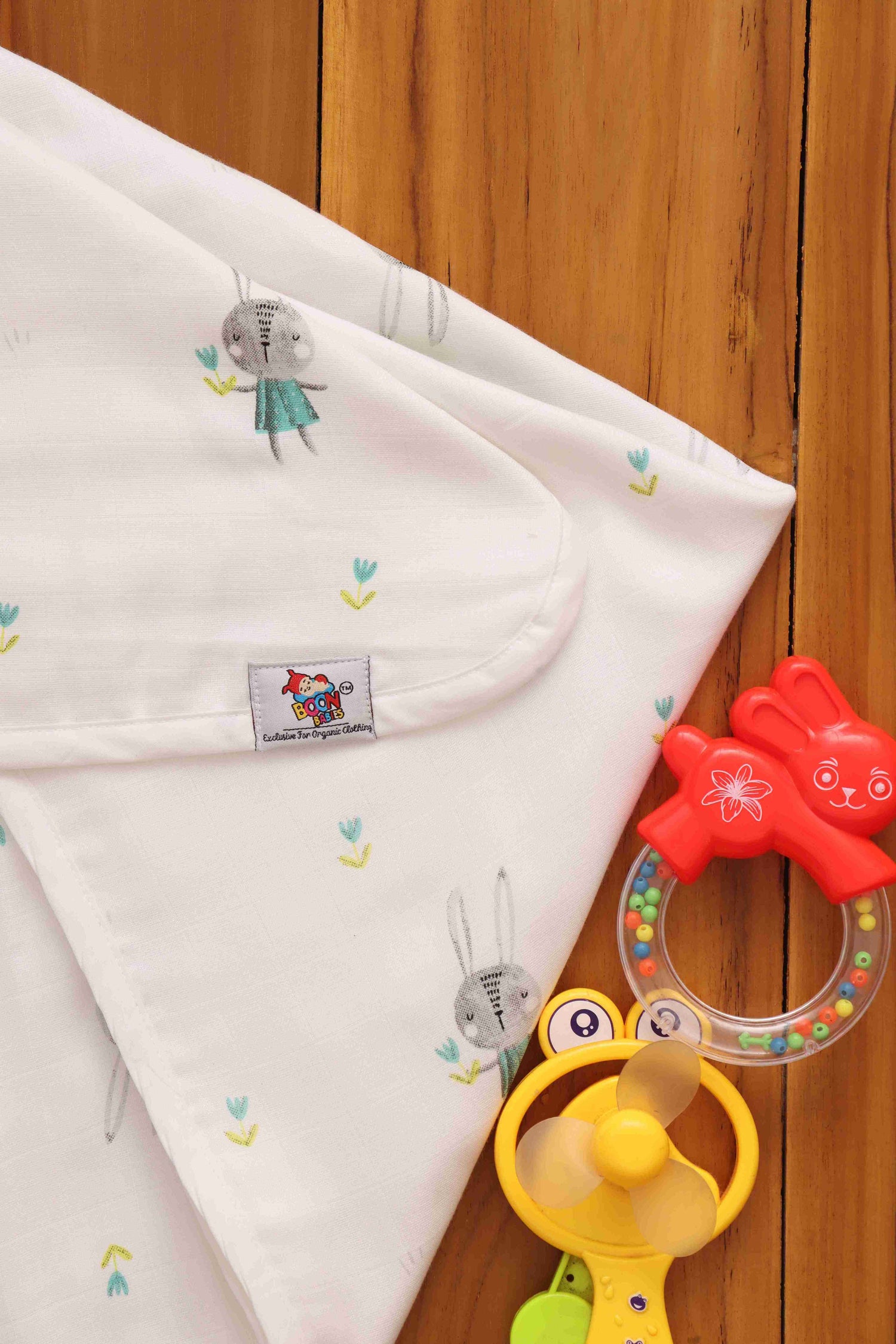 Delightful Muslin Baby Blanket with Cute Prints - Ultimate Comfort Boon Babies